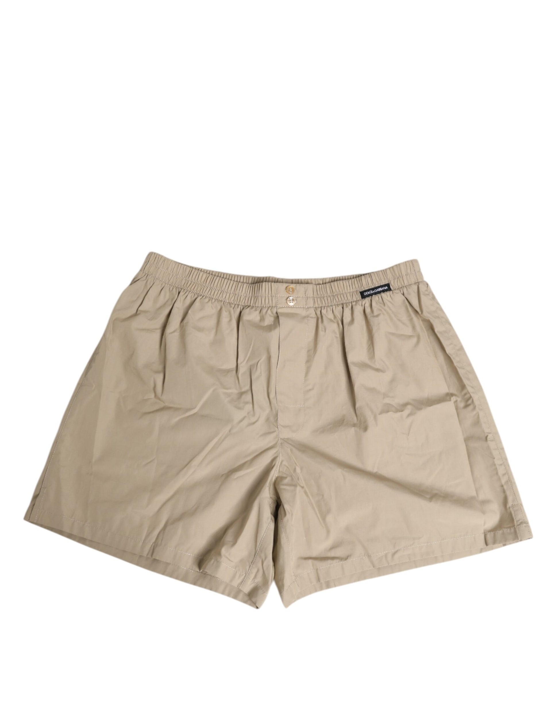Beige Cotton Regular Boxer Shorts Underwear