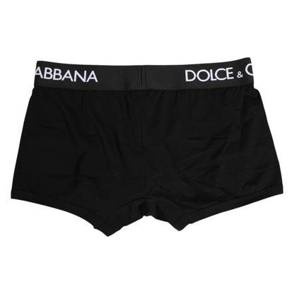 Black Cotton Stretch Regular Boxer Underwear