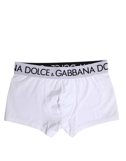 White Cotton Stretch Regular Boxer Underwear