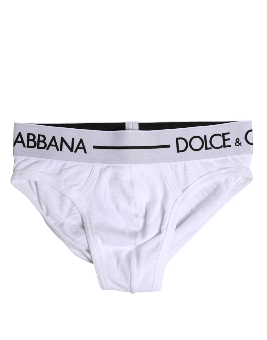 White Cotton Stretch Regular Brief Underwear