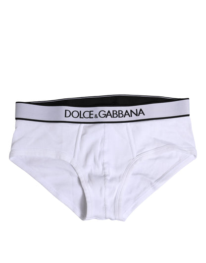 White Cotton Stretch Regular Brief Underwear