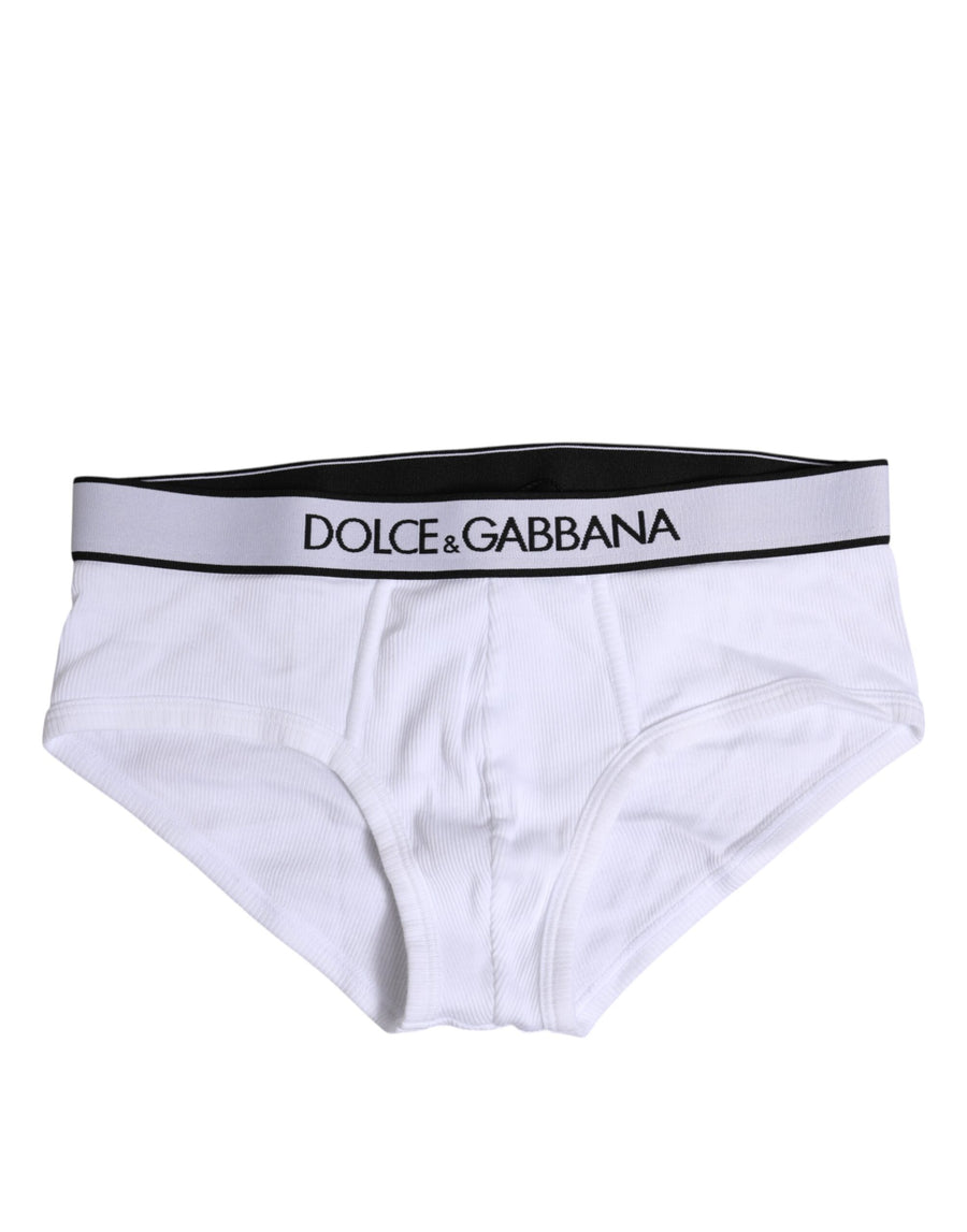 White Cotton Stretch Regular Brief Underwear