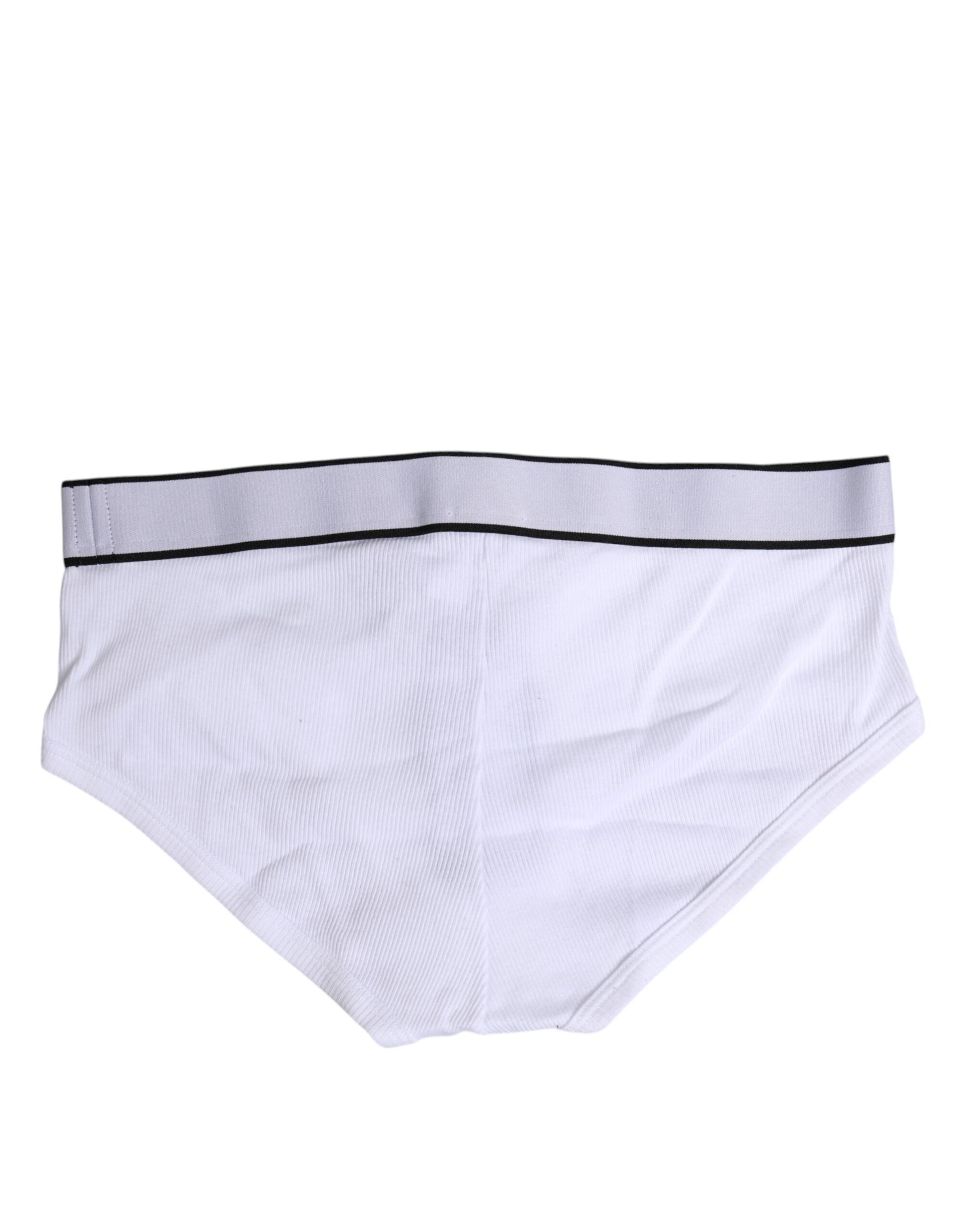 White Cotton Stretch Regular Brief Underwear