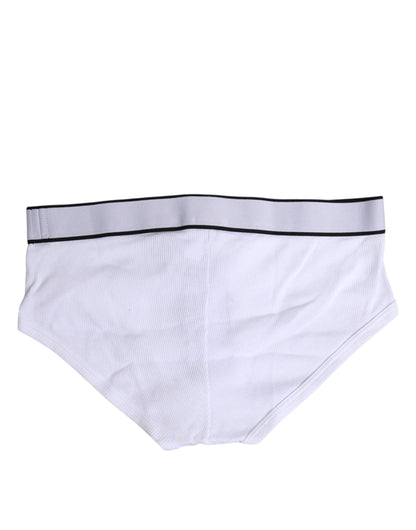 White Cotton Stretch Regular Brief Underwear