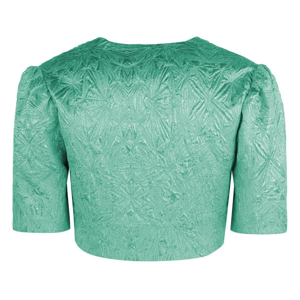 Blue Polyester Women Shrug