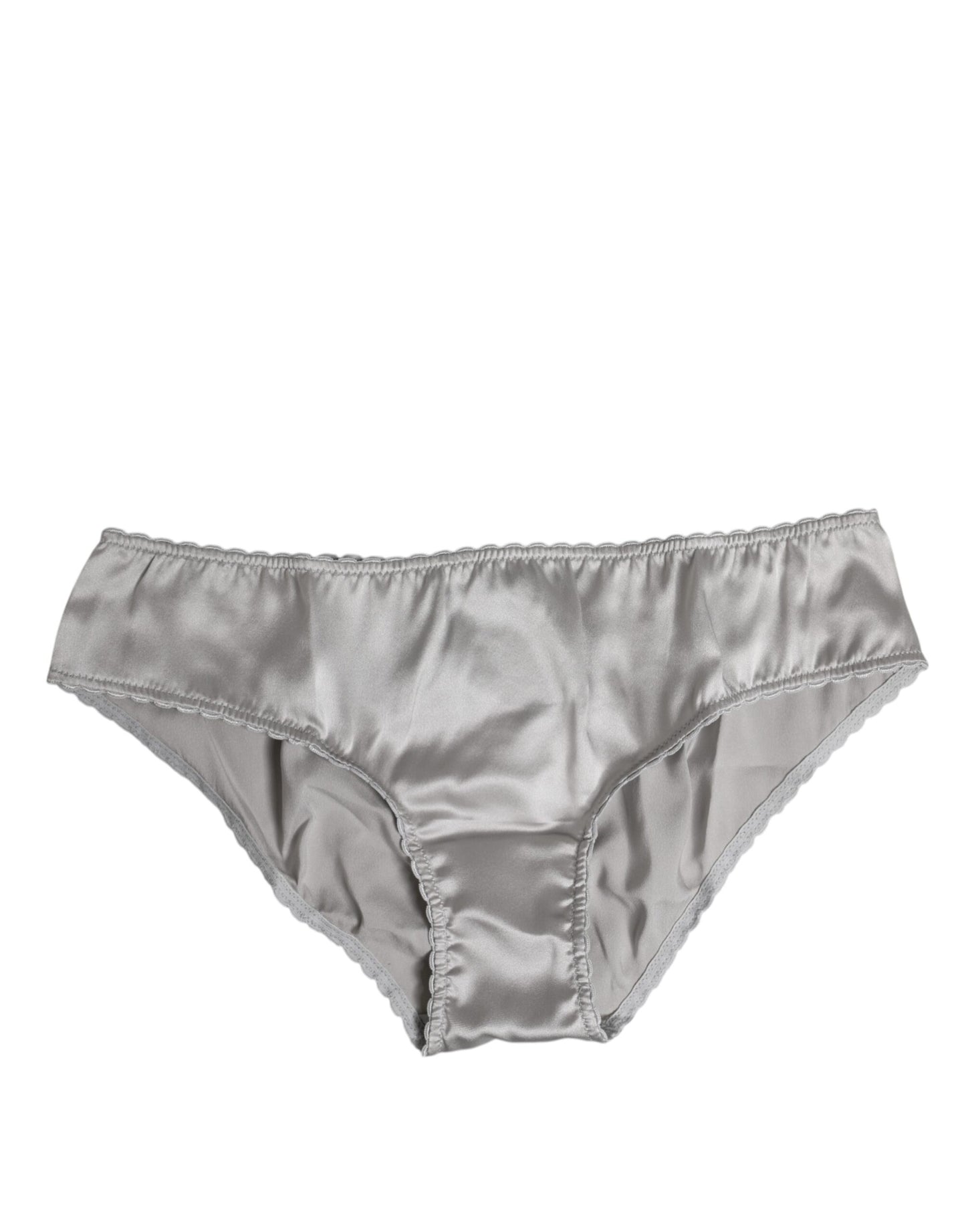 Gray Silk Stretch Bottom Low Waist Panty Underwear