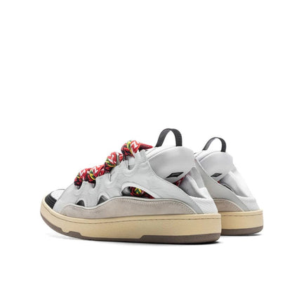 White Calfskin Platform Sneakers