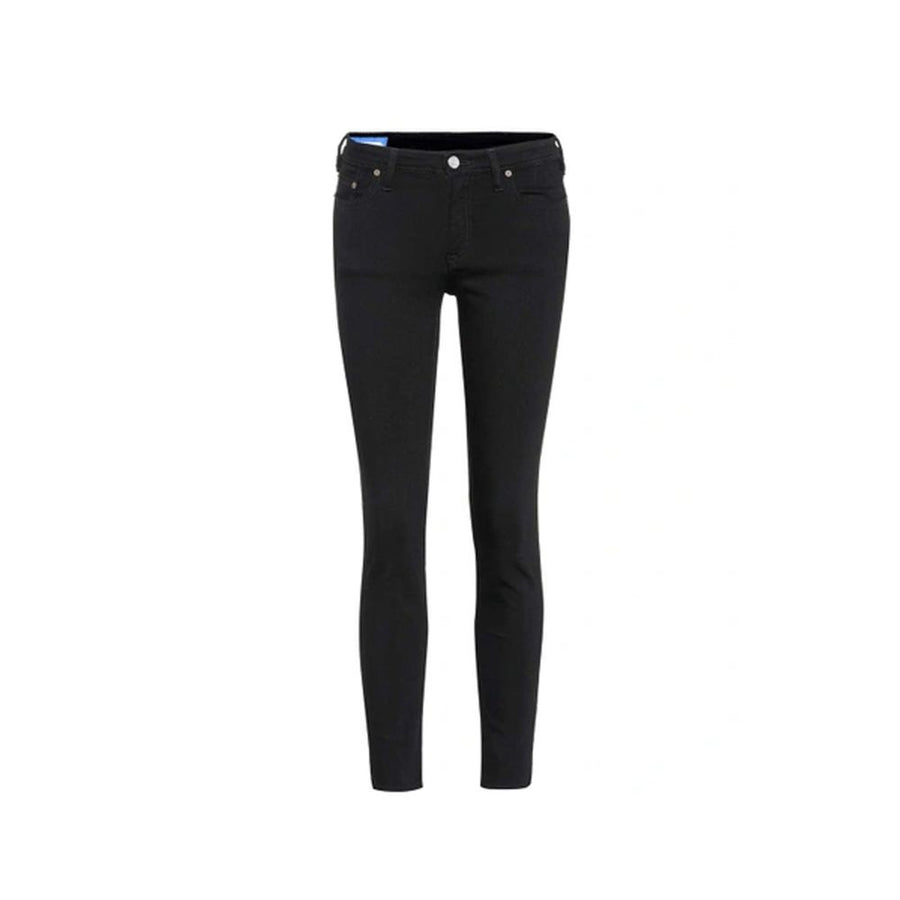 Black Cotton Skinny Jeans