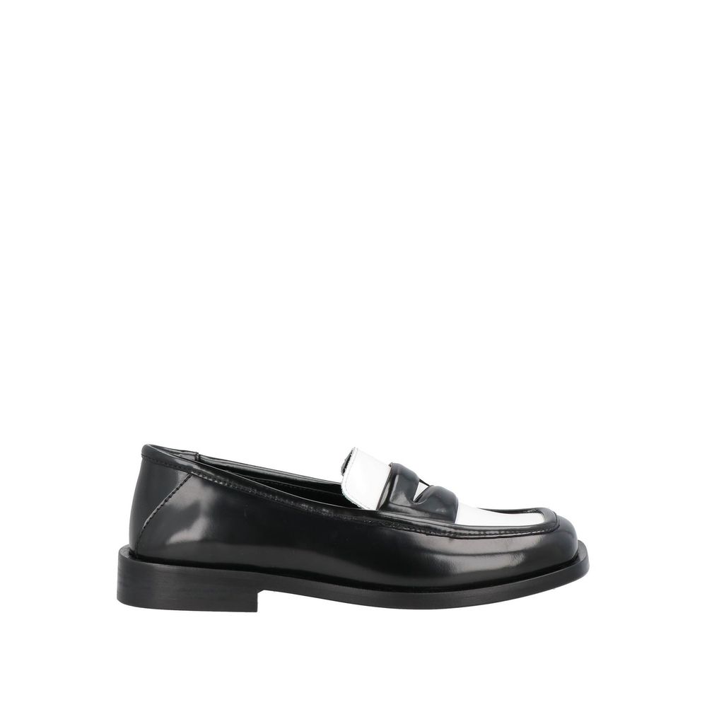 Black Leather Slip-On Loafers