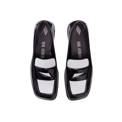 Black Leather Slip-On Loafers