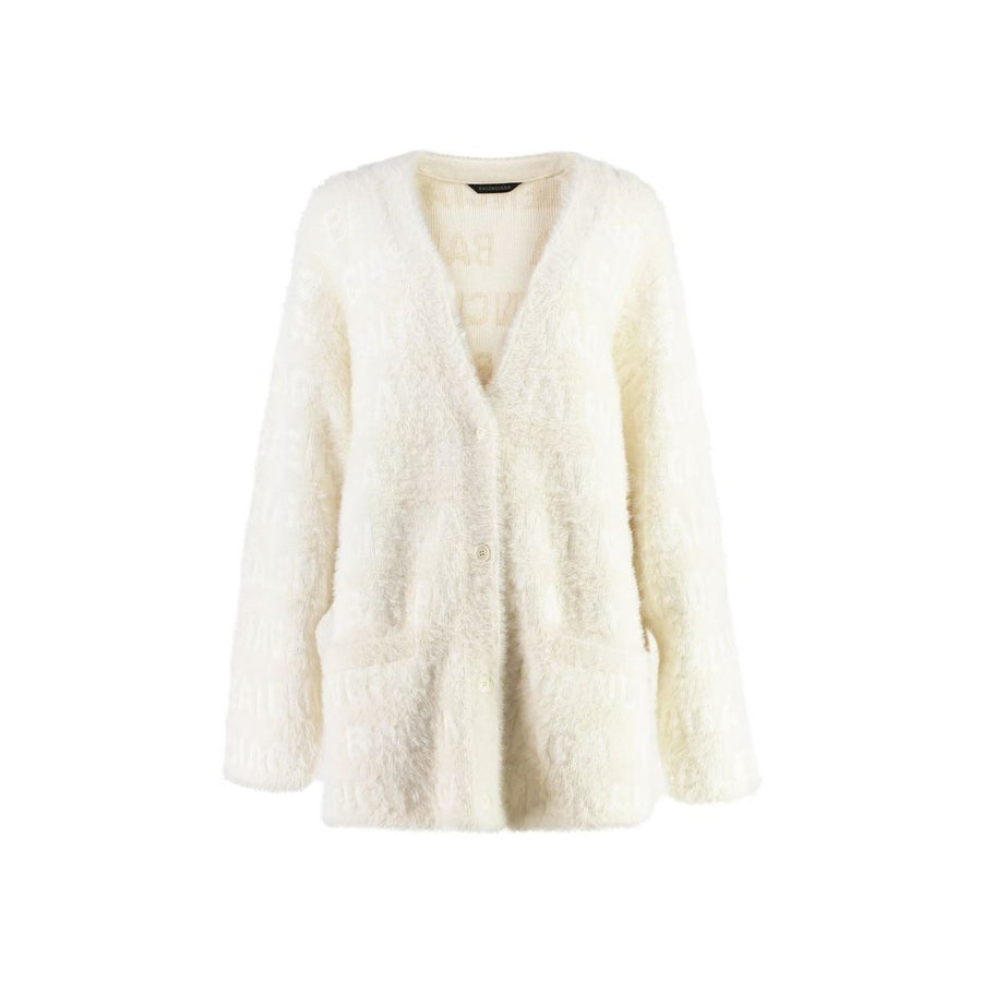 Wool Blend Jacquard Cardigan