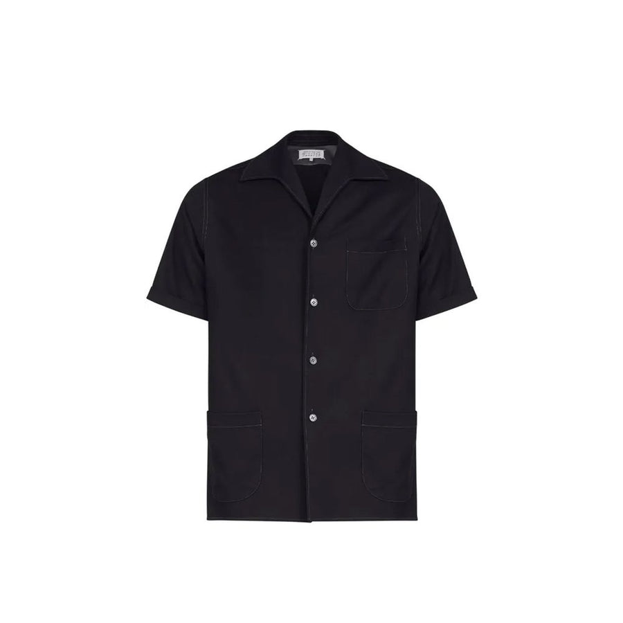 short-sleeve wool shirt