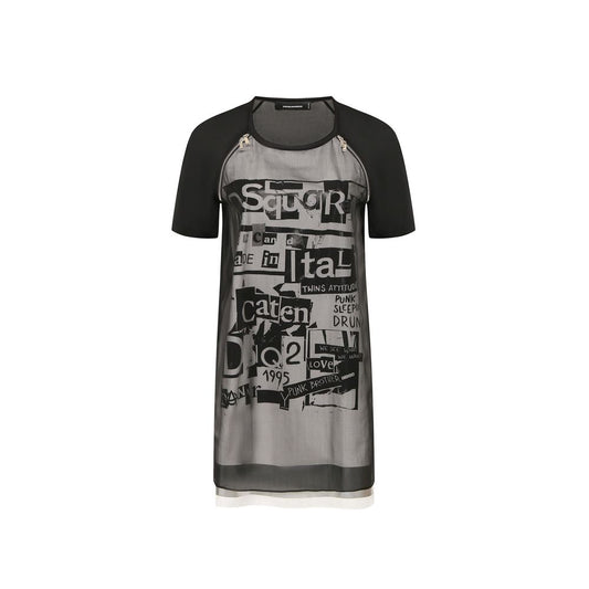 Black Silk Casual Dress