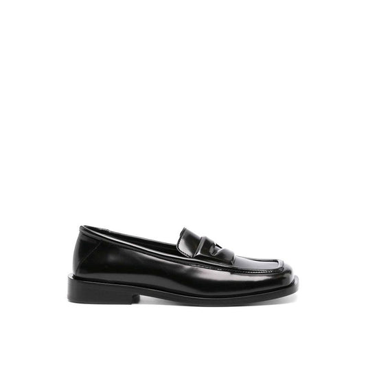 Black Calfskin Slip-On Loafers