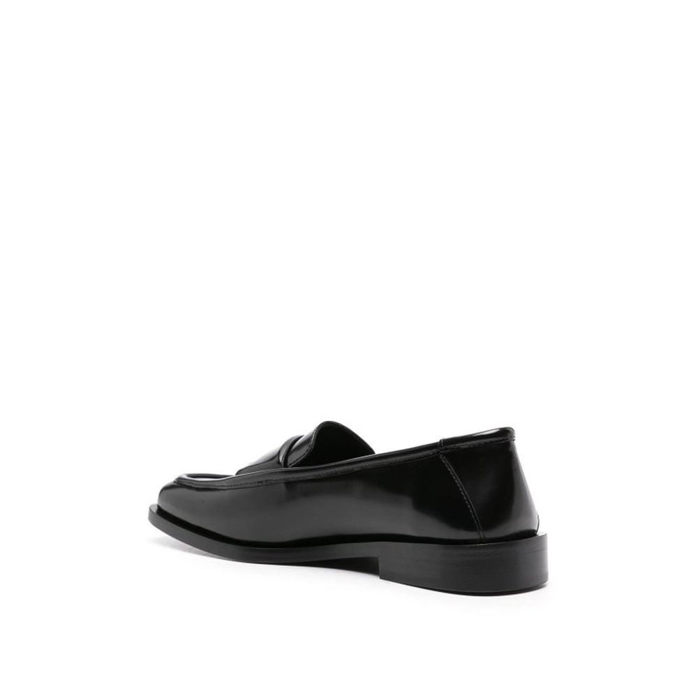 Black Calfskin Slip-On Loafers