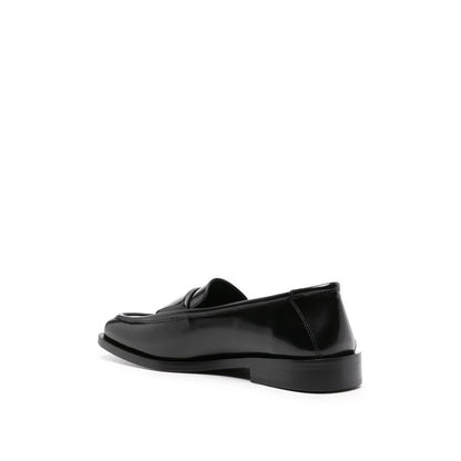 Black Calfskin Slip-On Loafers