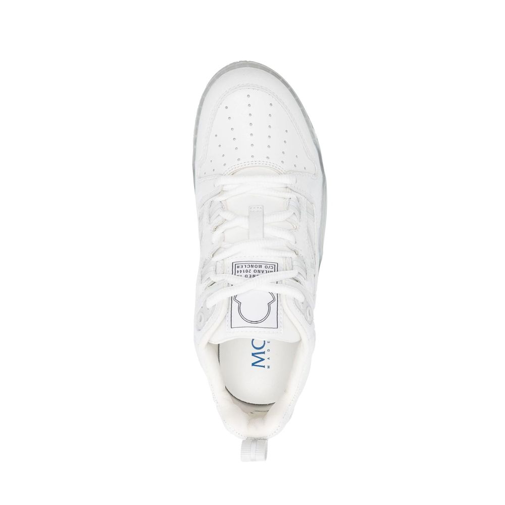 White Calfskin Low Top Sneakers