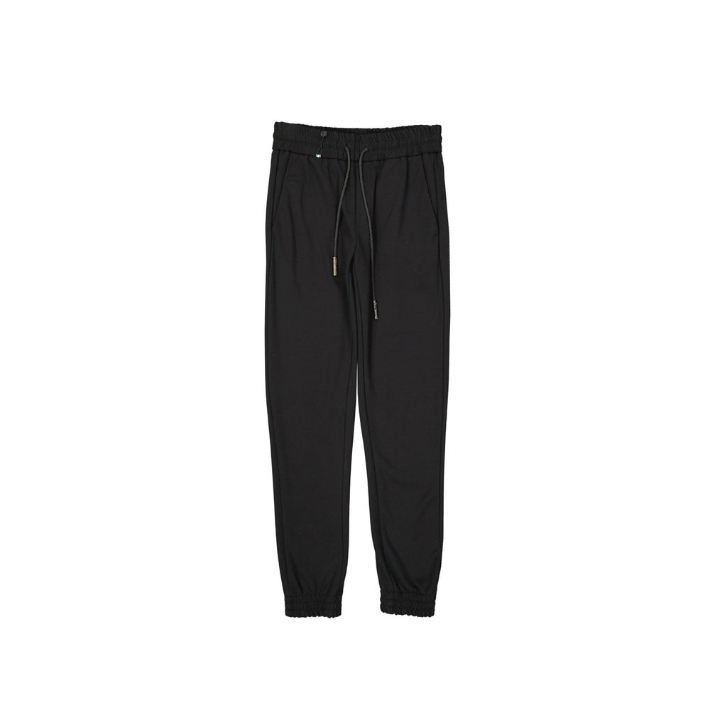 Black Elastane Joggers (Workout Pants)