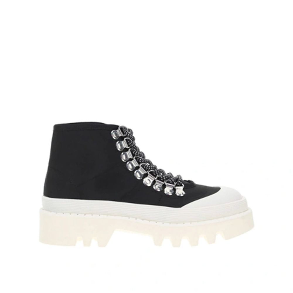 Black Canvas Chunky Sneakers