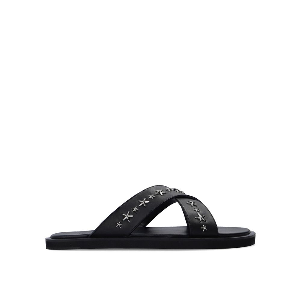 Black Calfskin Sandals