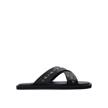 Black Calfskin Sandals