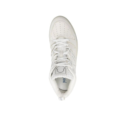 White Calfskin High Top Sneakers