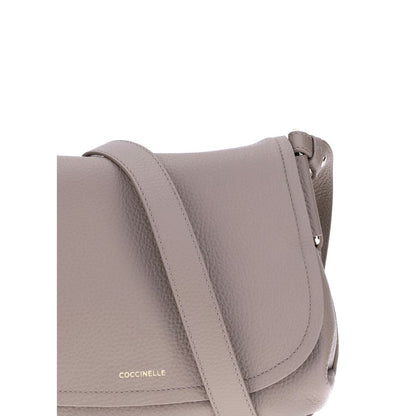 Beige Calf Leather Bos Taurus Shoulder Bag