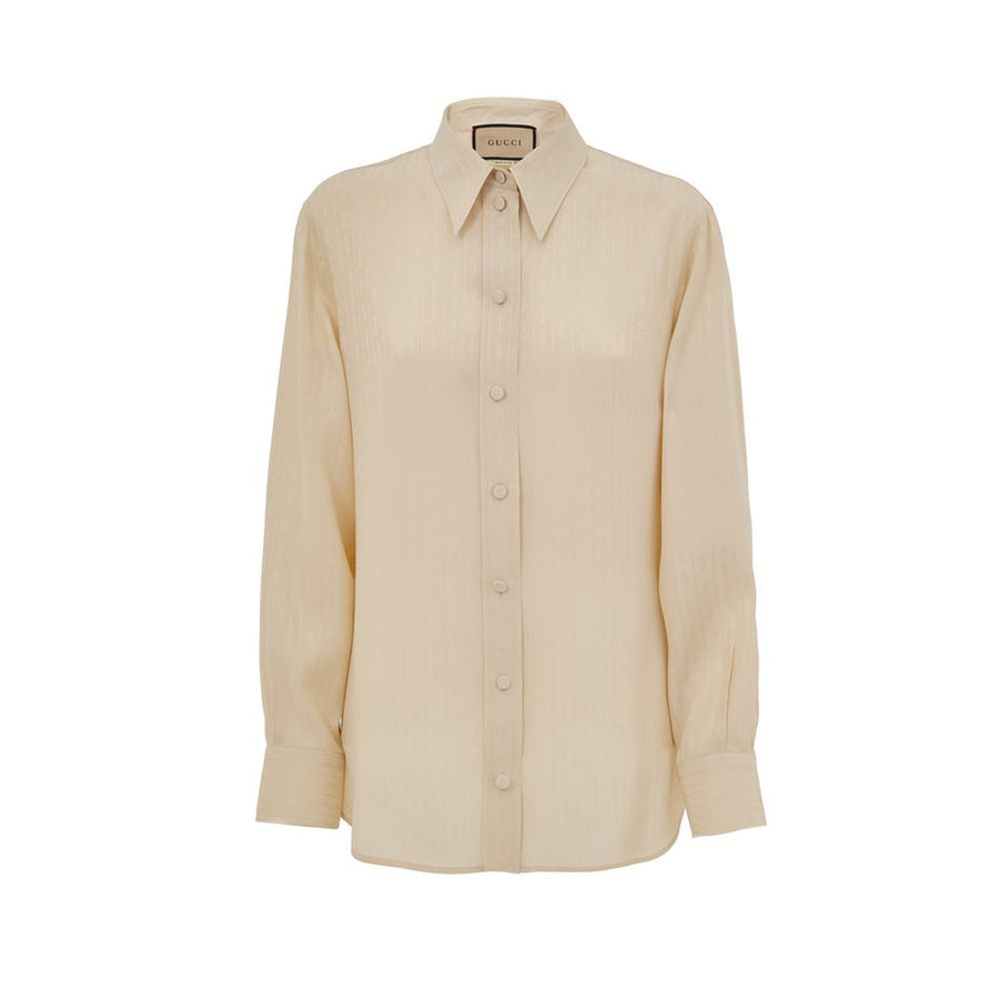 Beige Silk Shirt