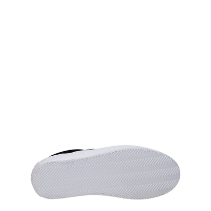 Black Fabric Slip-On Loafers