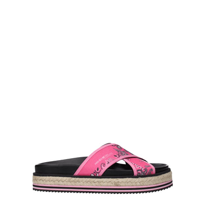 Pink Fabric Slippers