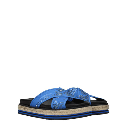 Blue Fabric Slippers