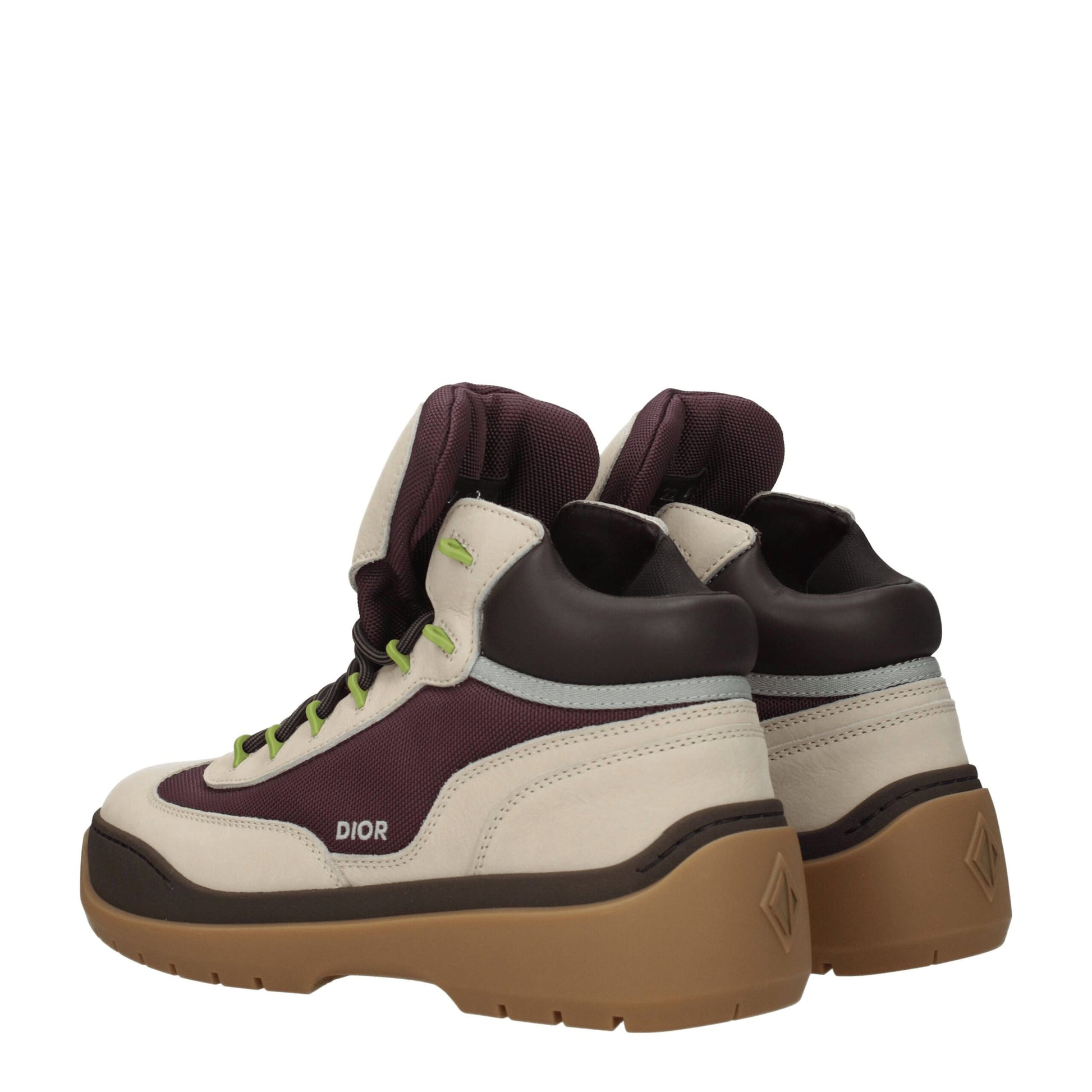 Beige Leather Ankle Boots