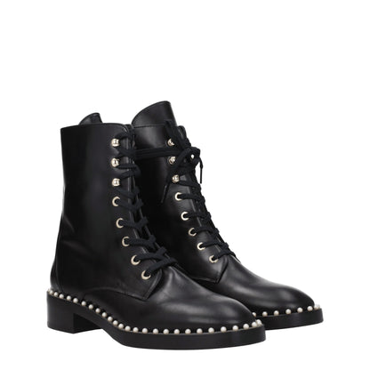 Black Leather Ankle Boots