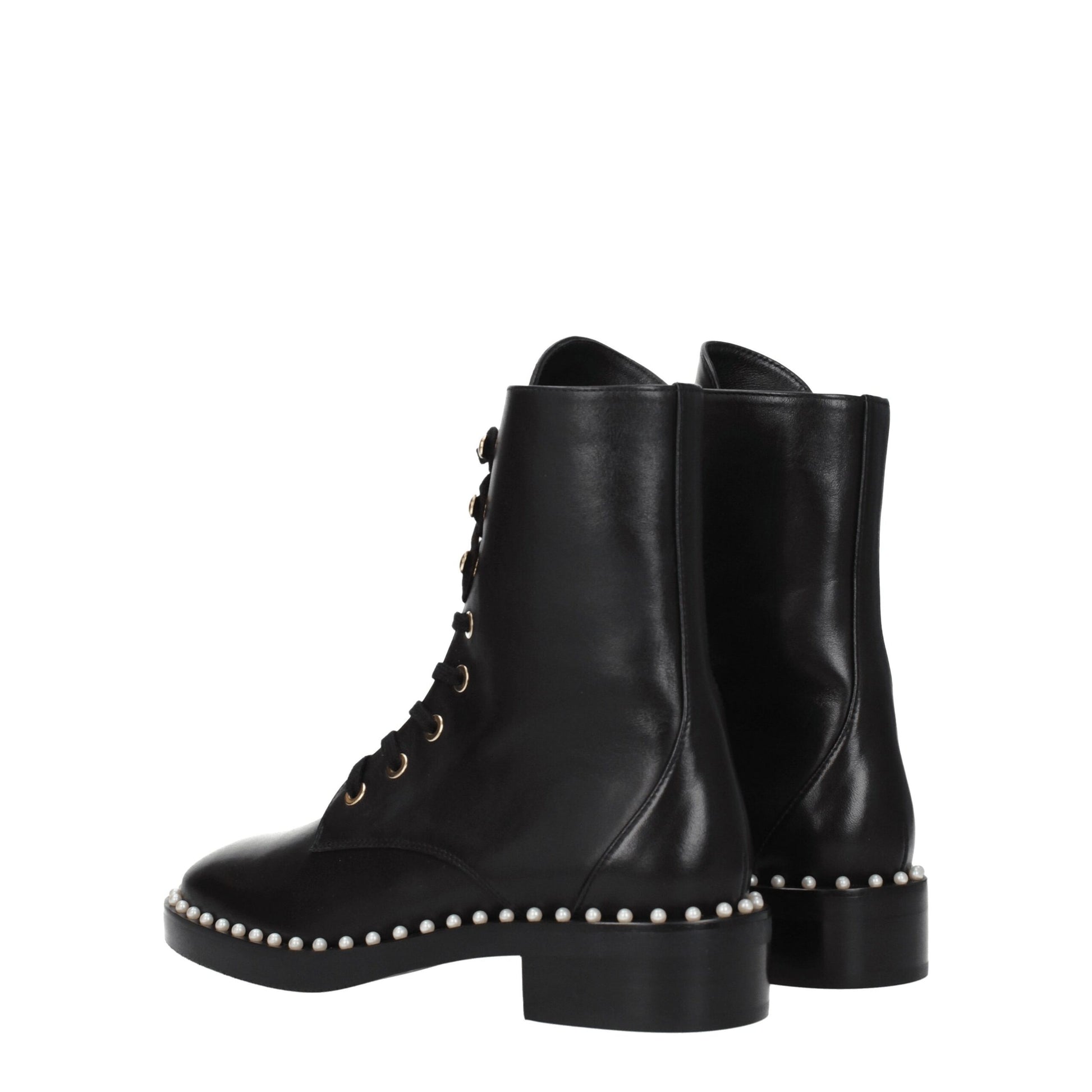 Black Leather Ankle Boots