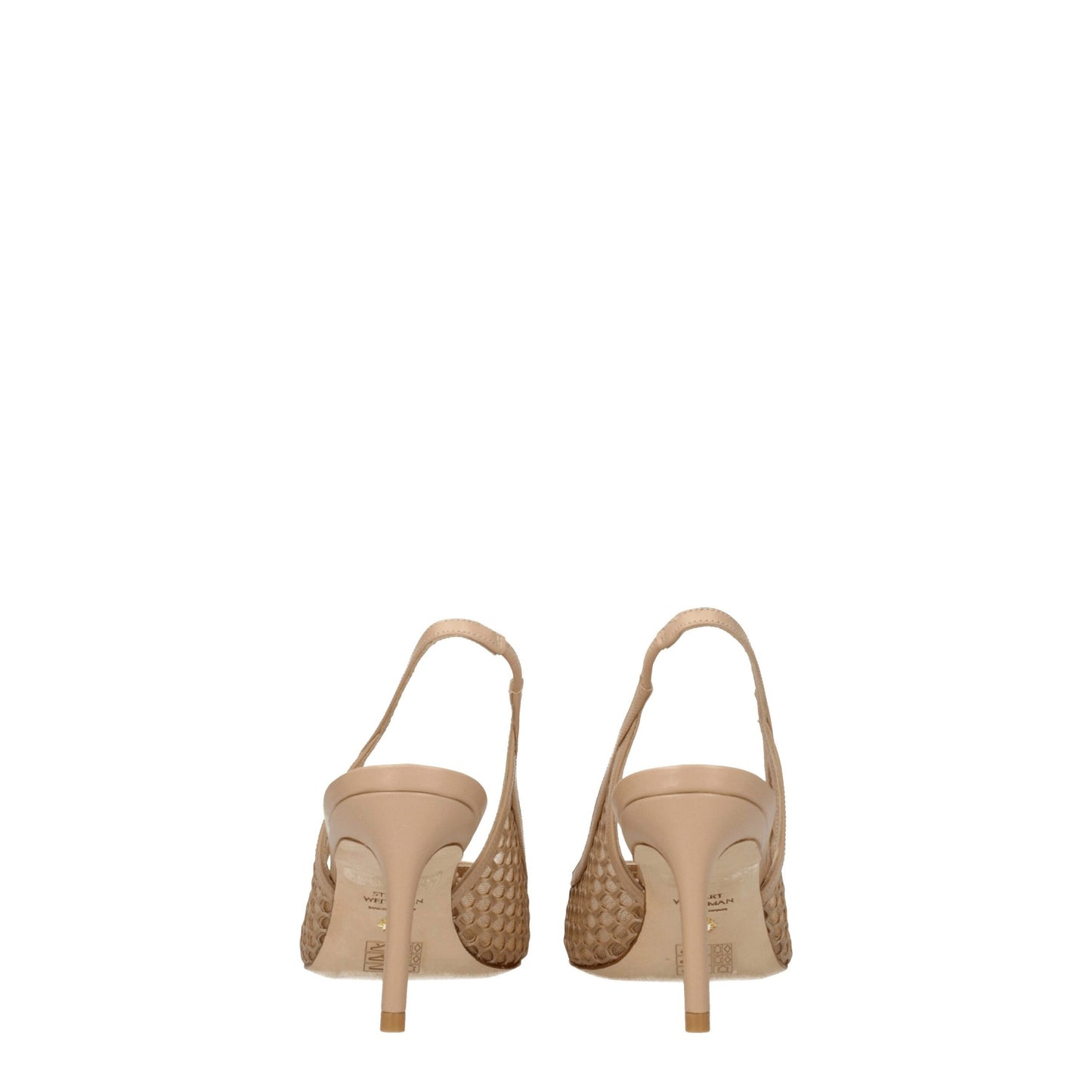 Beige Leather High Heel Pumps