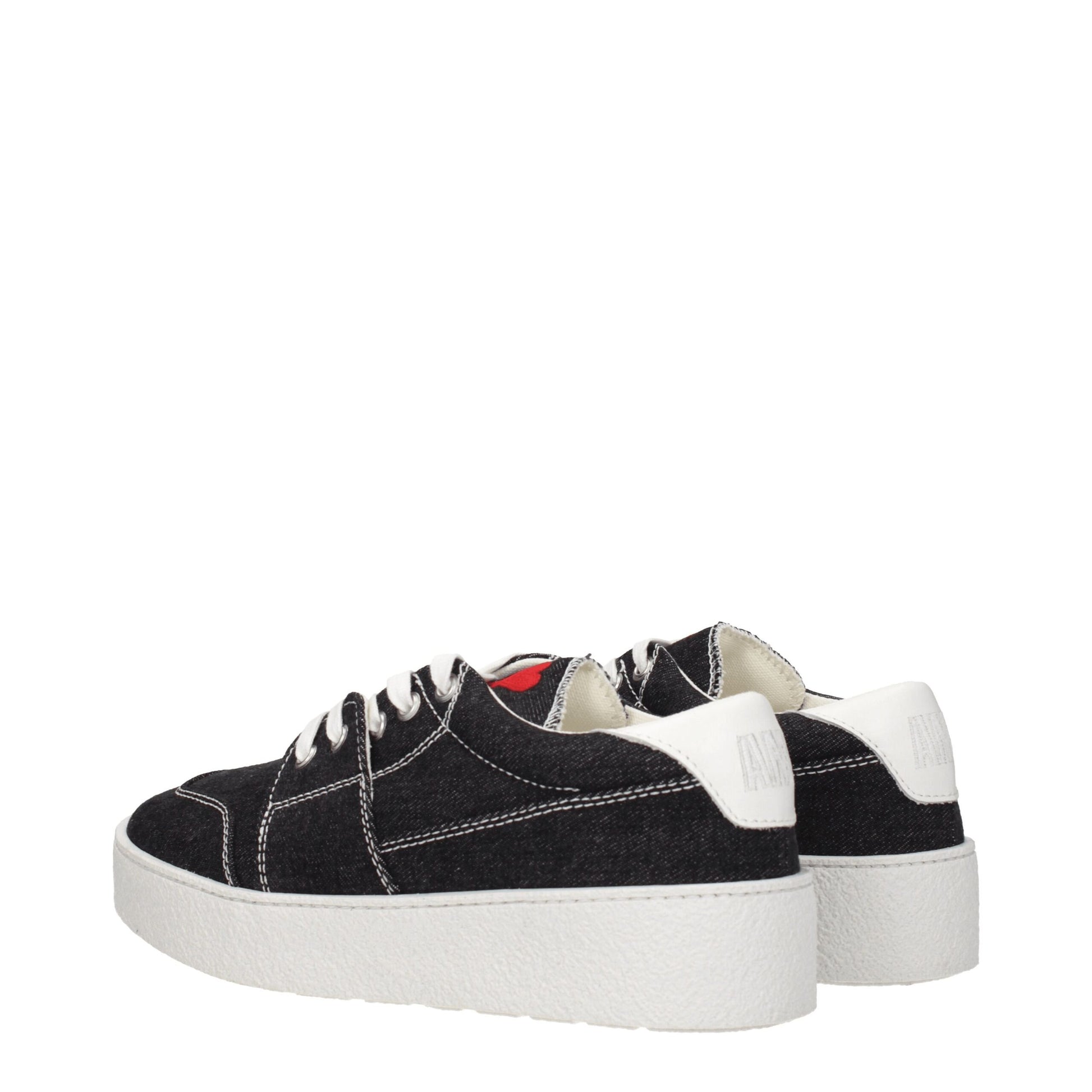 Black Fabric Low Top Sneakers