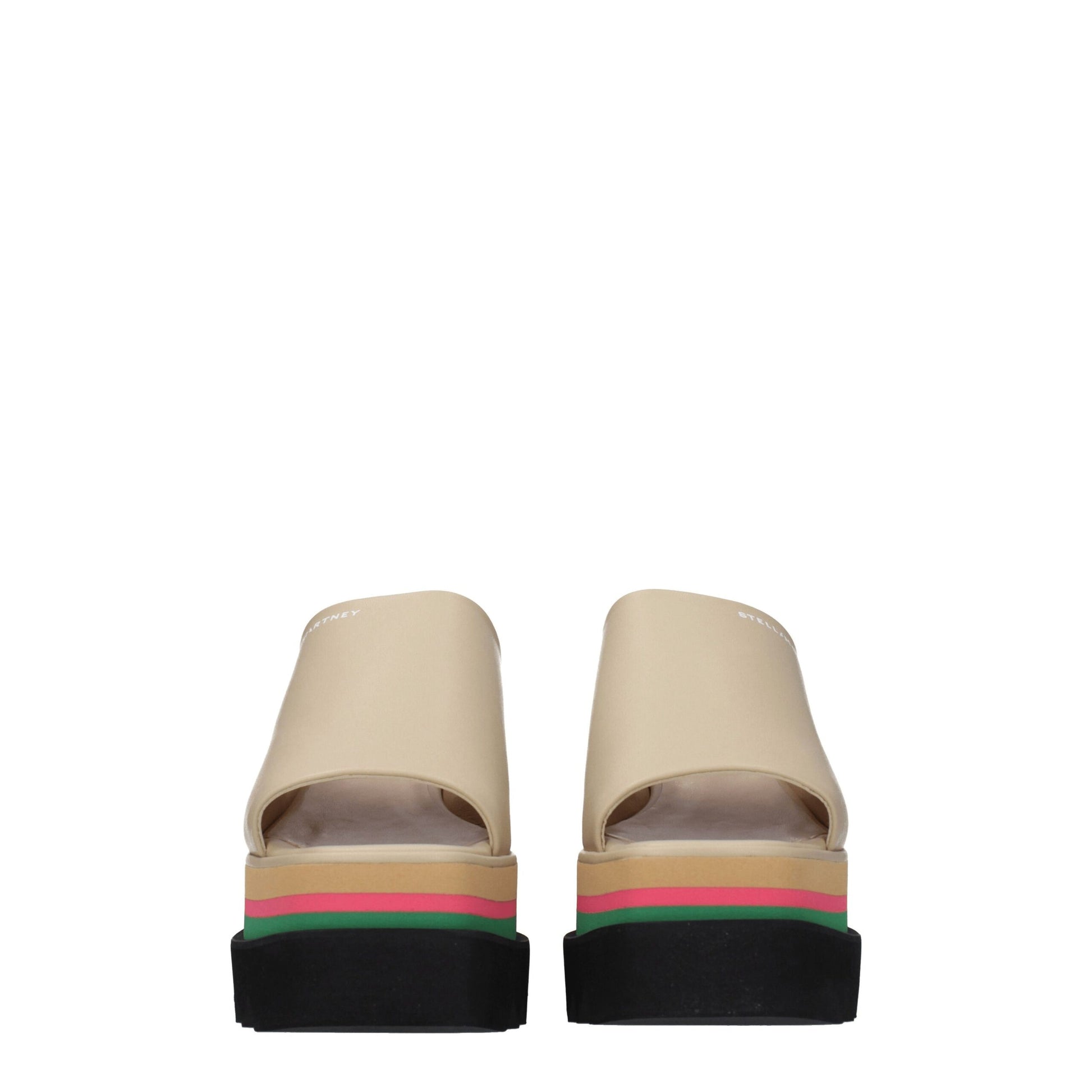 Beige Leather Slippers