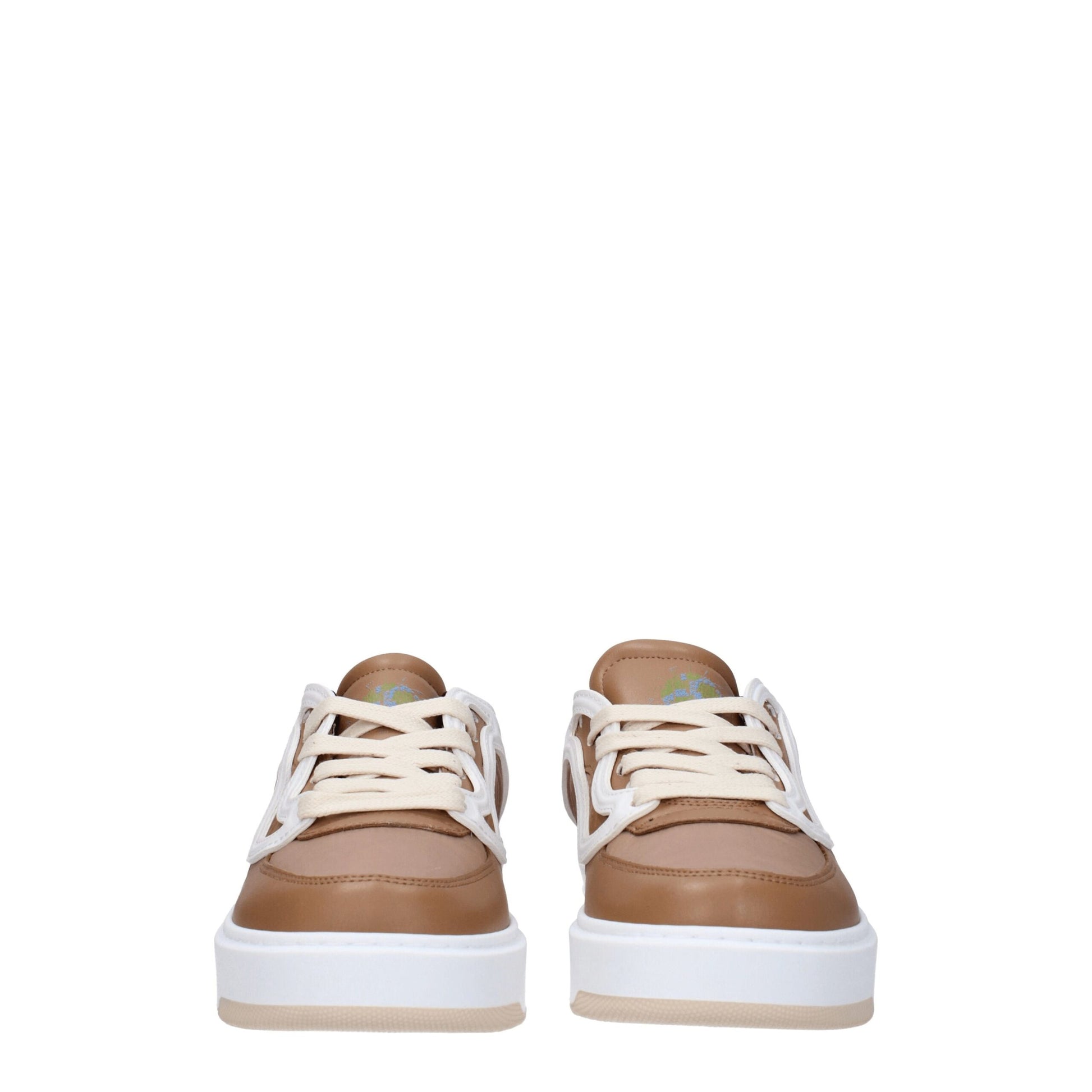 Brown Fabric Chunky Sneakers