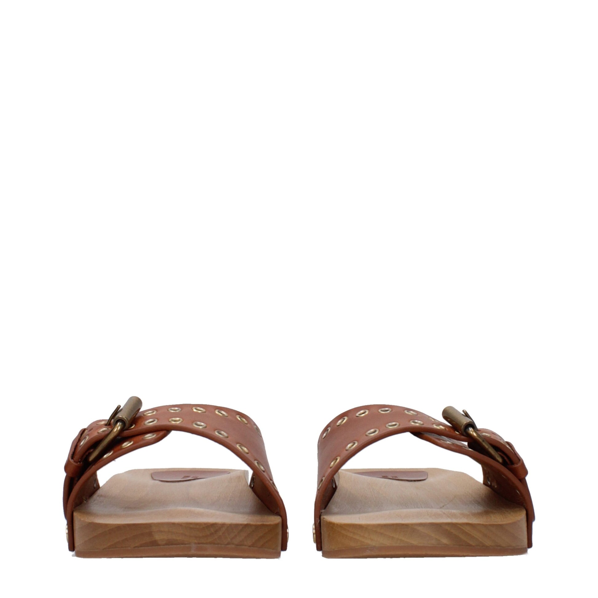 Brown Leather Slippers