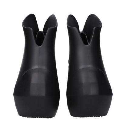 Black Cotton Wedge Sandals