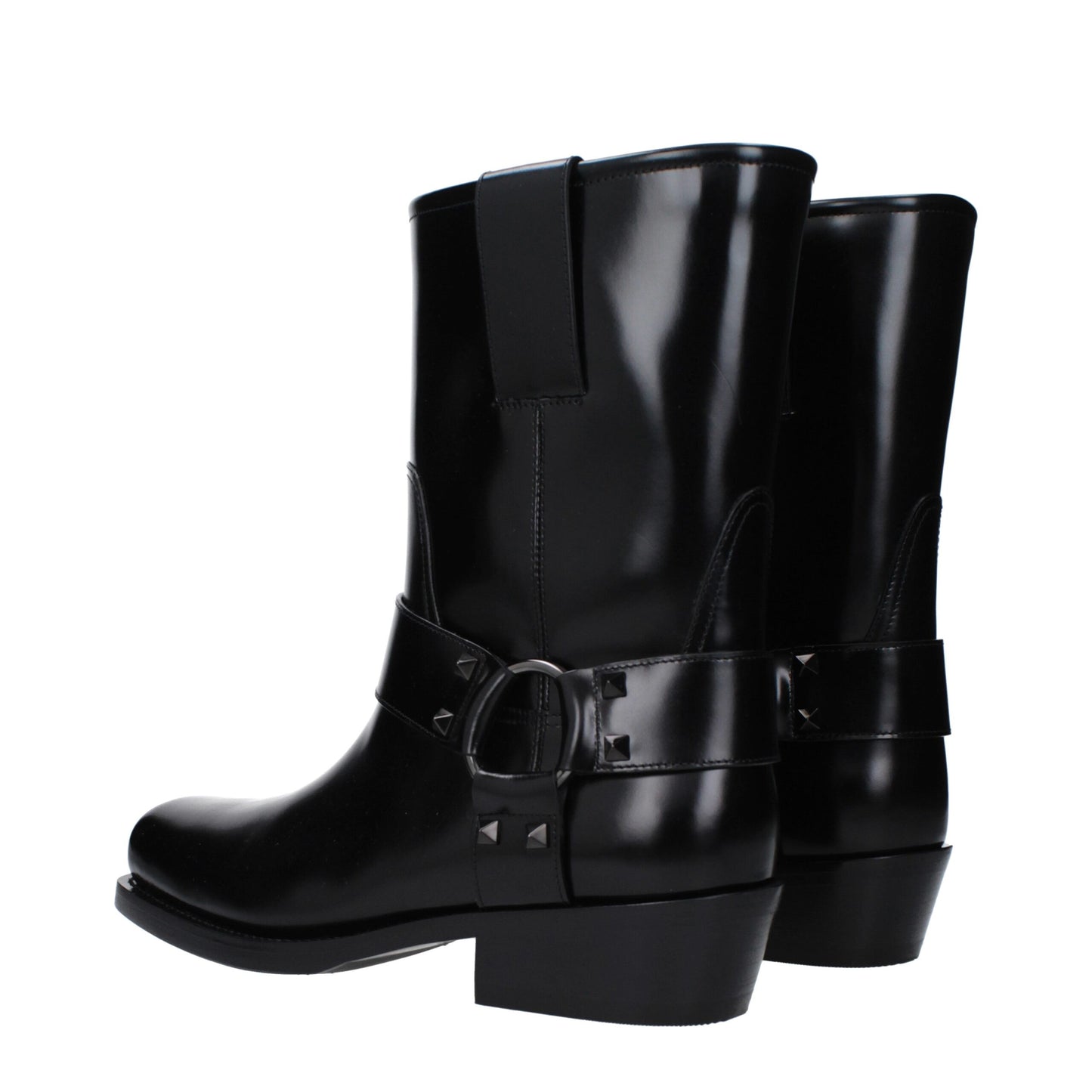 Black Leather Ankle Boots