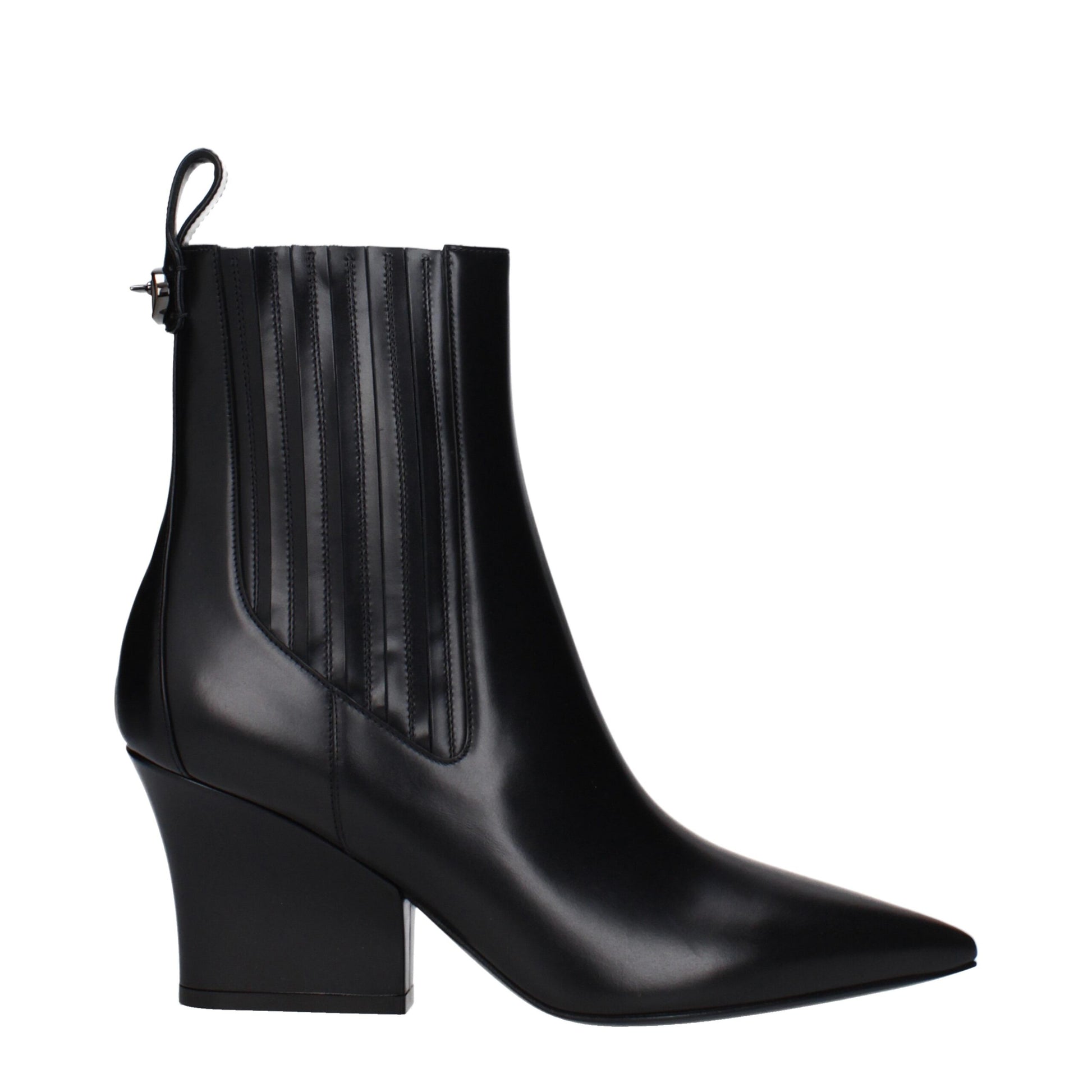 Black Leather Ankle Boots