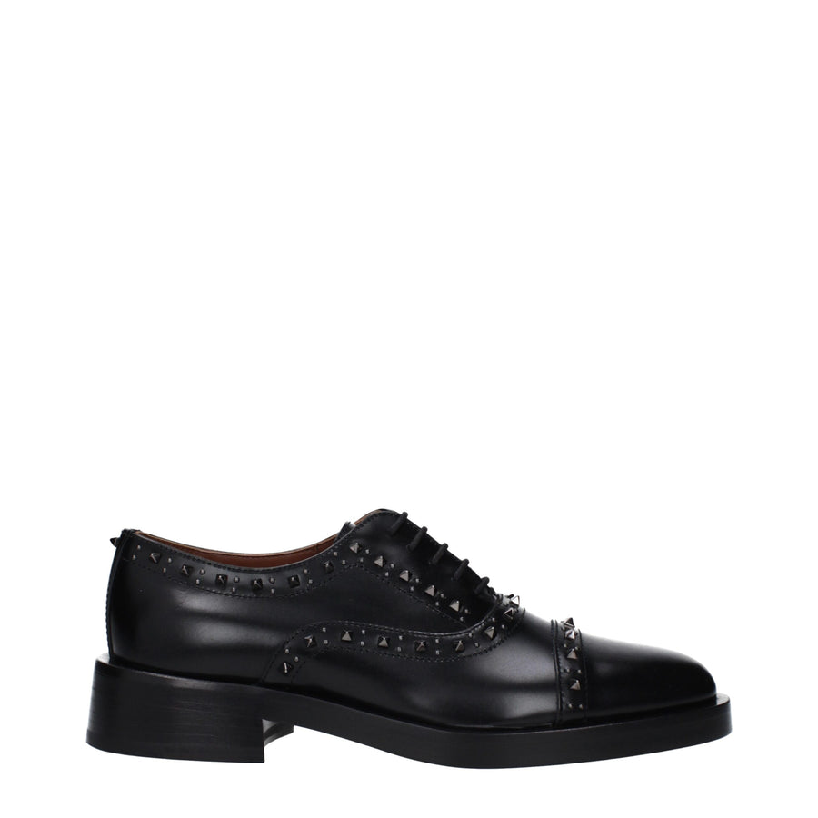 Black Leather Oxfords And Derbies