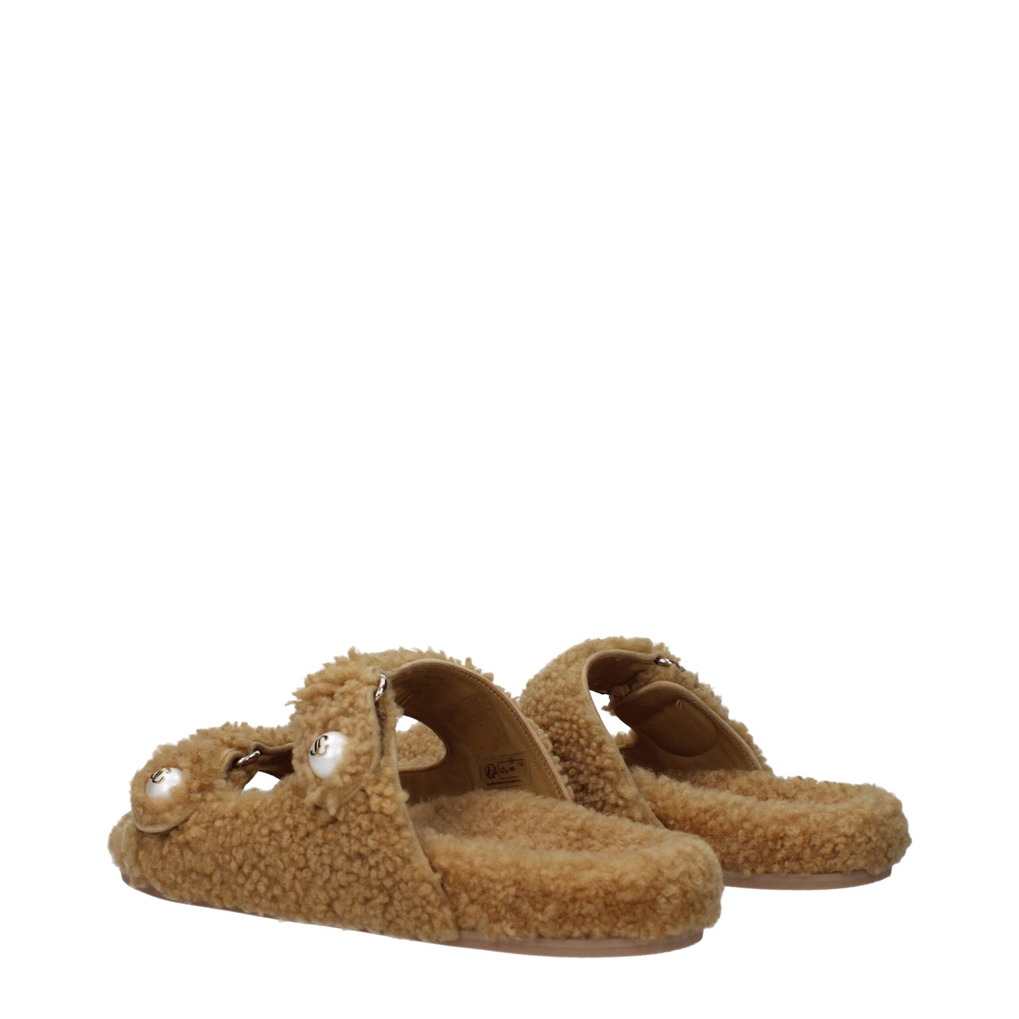 Brown Fabric Slippers