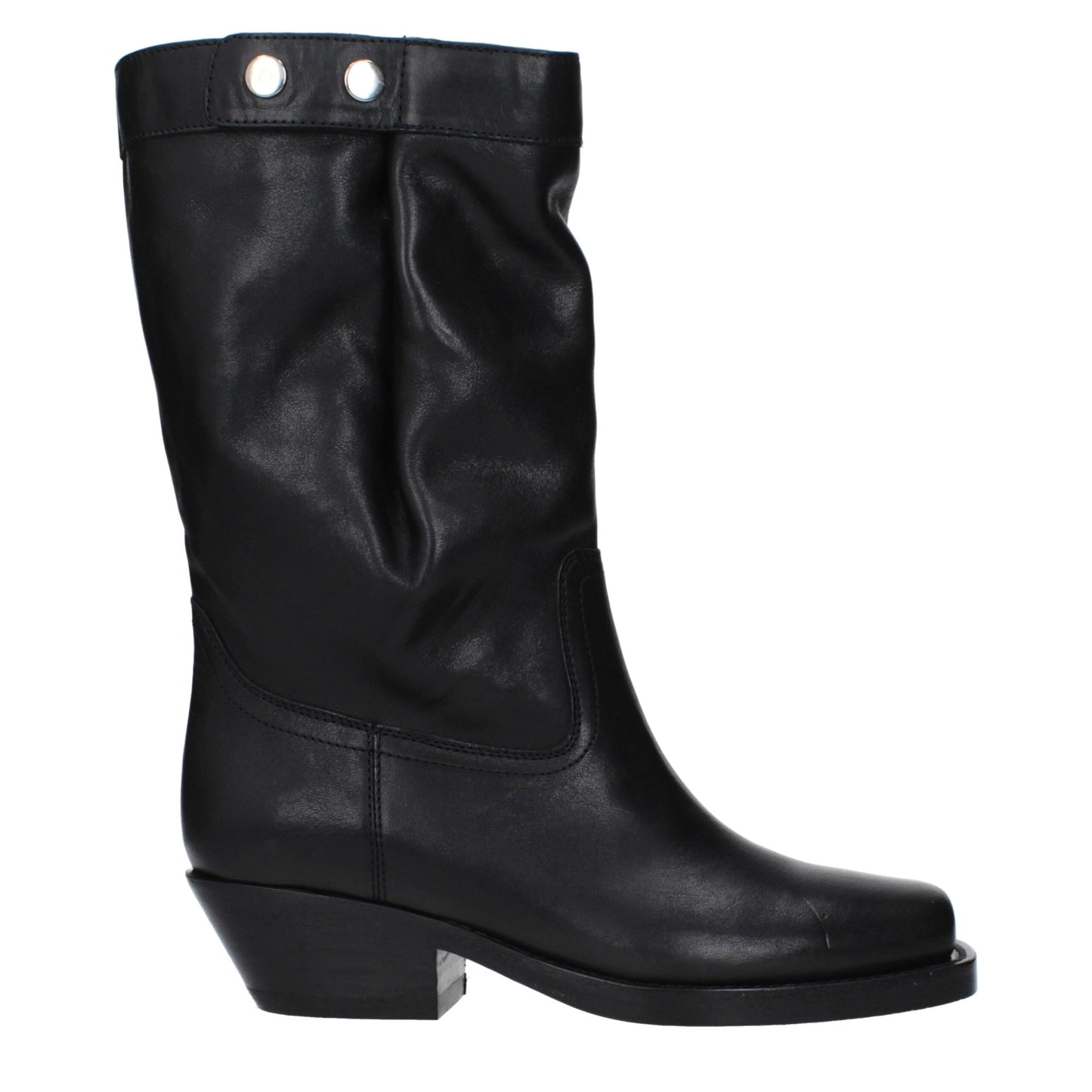 Black Leather Ankle Boots