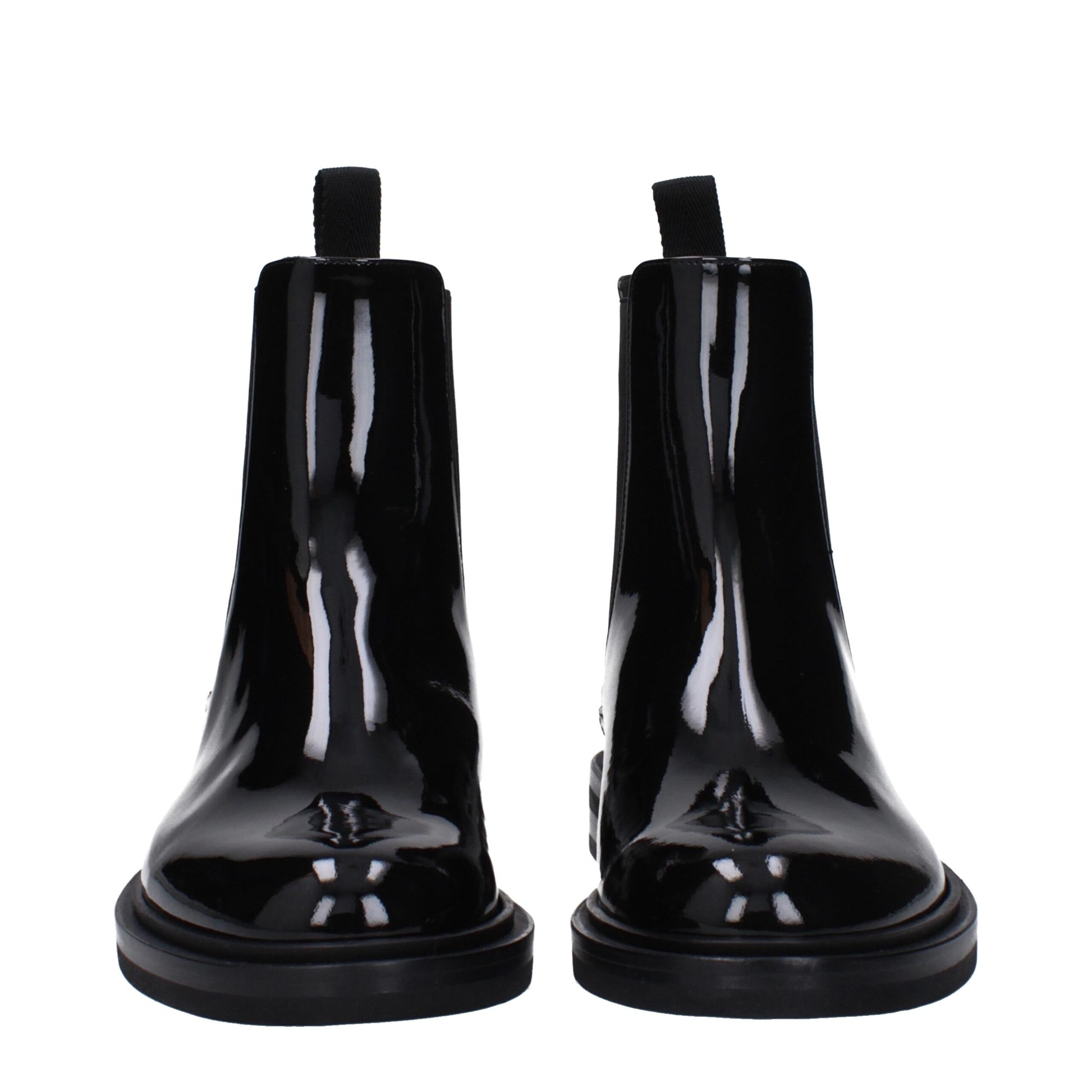 Black Leather Ankle Boots