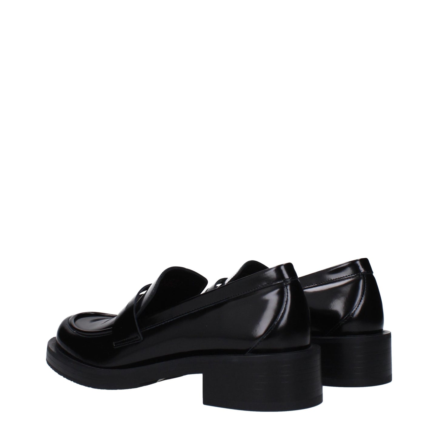 Black Leather Slip-On Loafers