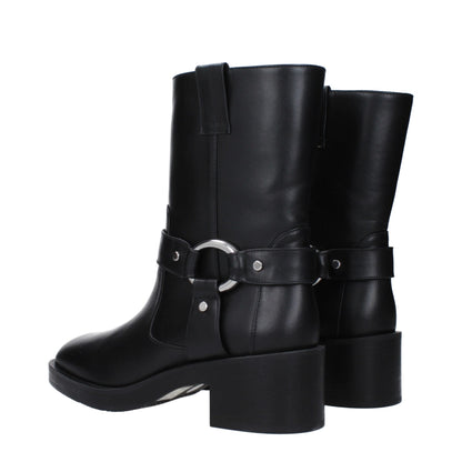 Black Leather Ankle Boots