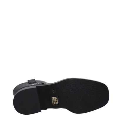 Black Leather Ankle Boots