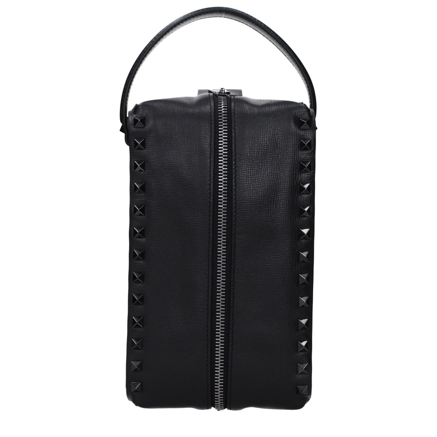 Black Leather Clutch Bag